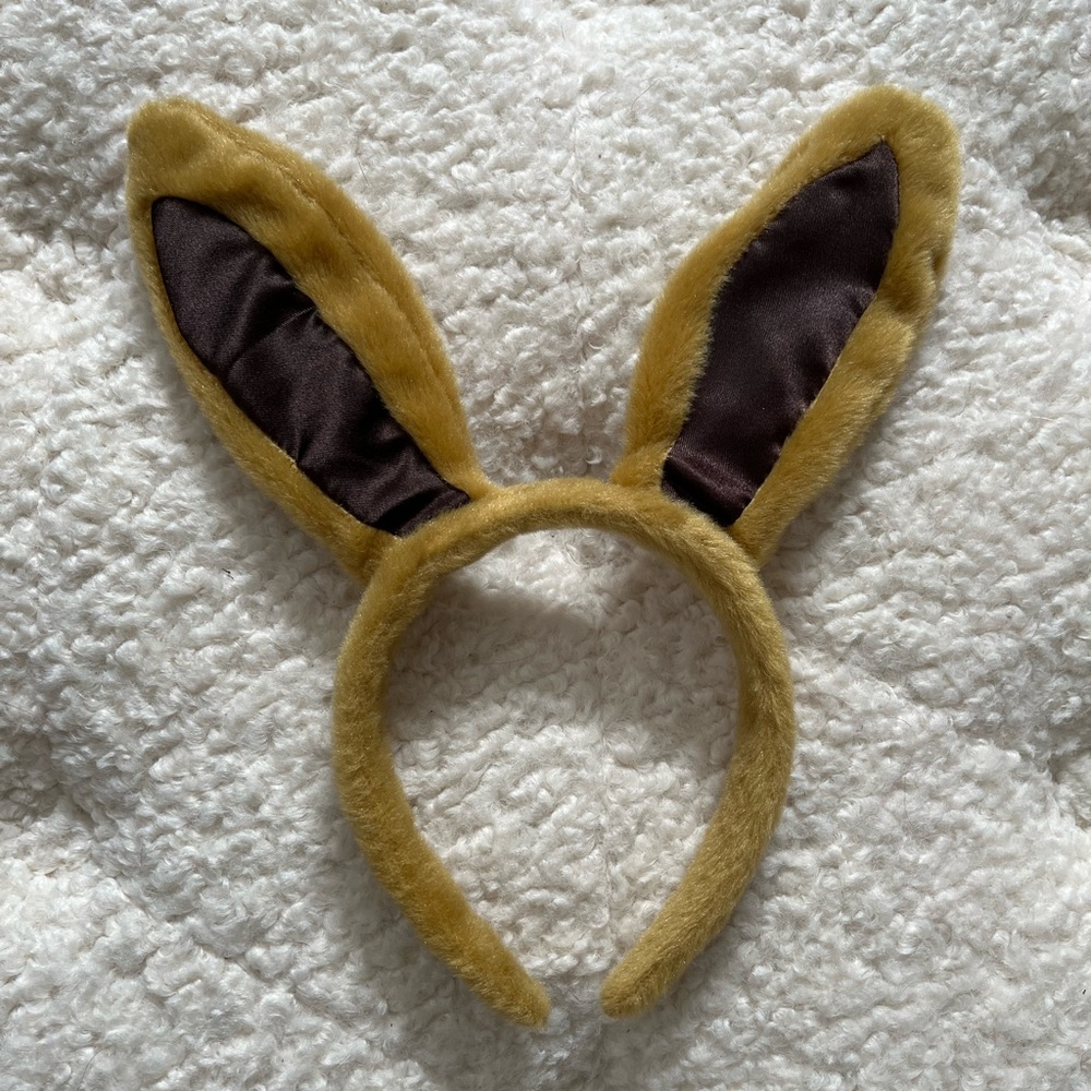 Bunny rabbit ears Lindt branded, gold & dark brown, perfect for Easter, faux fur